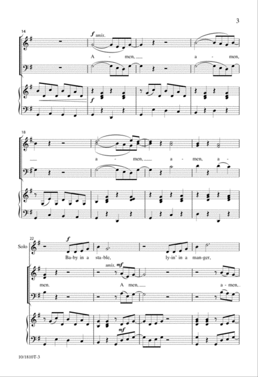 Amen Amen 3-Part scores gallery preview page 3