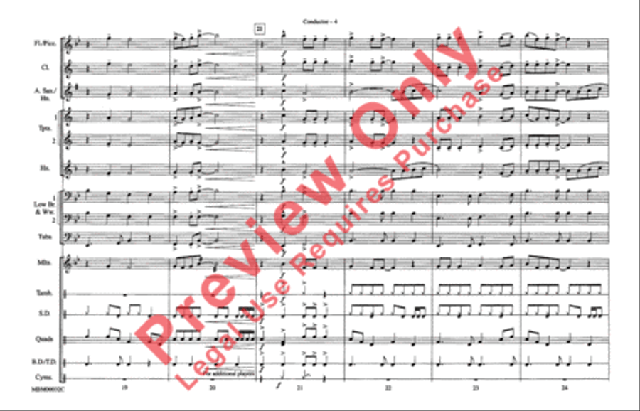 Cheeseburger in Paradise Marching Band scores gallery preview page 5