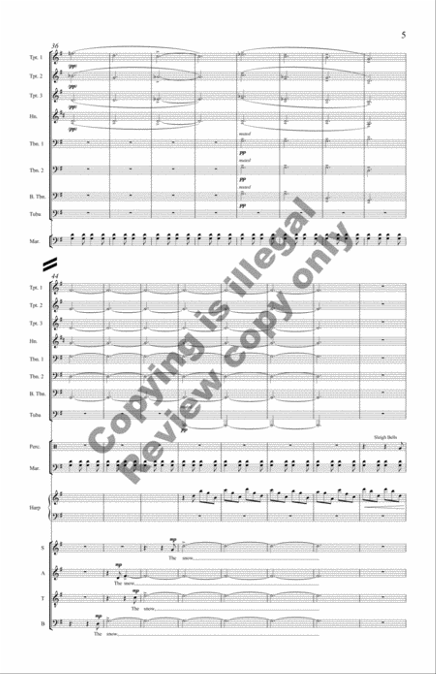 The Snow Lay On the Ground!: Nine Festive Carol Settings (Complete Compilation Full Score) Choir scores gallery preview page 19