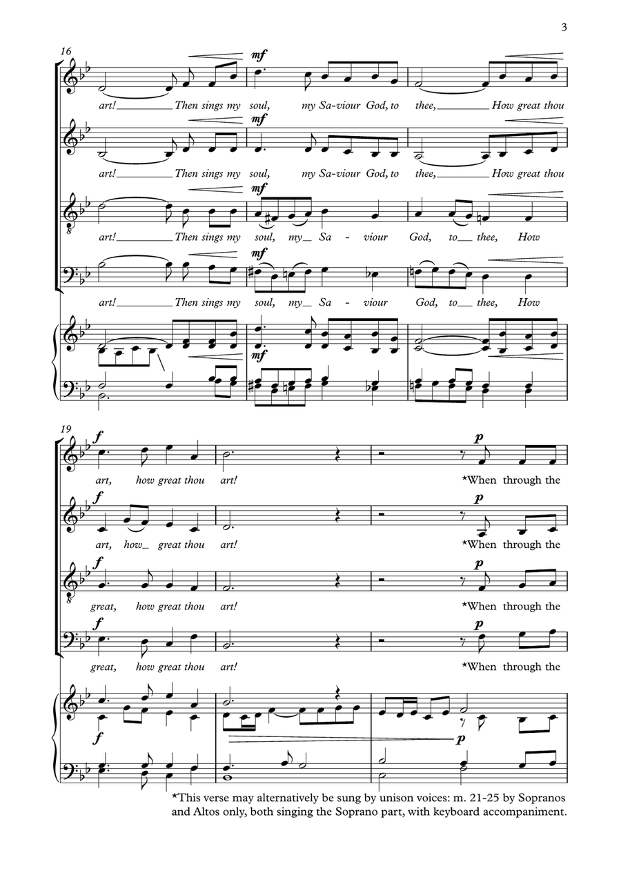 How Great Thou Art How Great Thou Art 4-Part scores gallery preview page 5