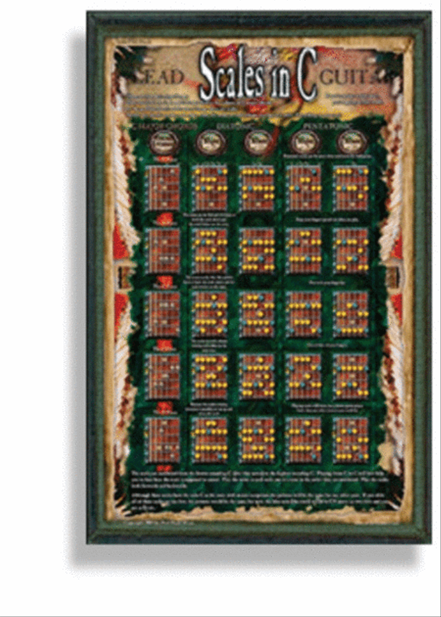 Poster Lead Guitar Scales In C 43X28Cm Posters & Prints scores gallery preview page 1