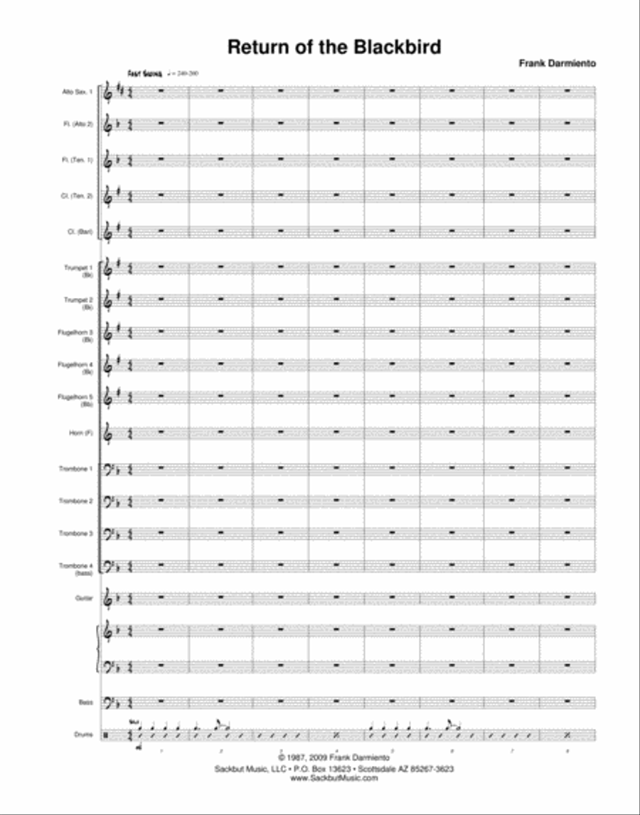 Return of the Blackbird Jazz Ensemble scores gallery preview page 1