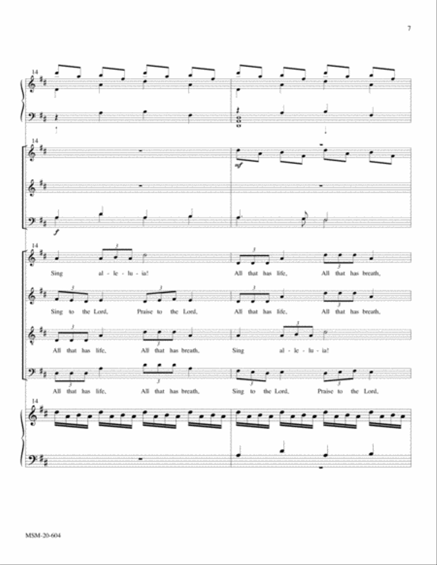 Let the Whole Creation Cry 4-Part scores gallery preview page 6