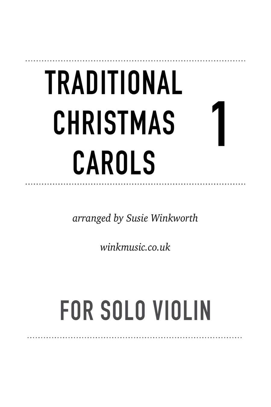 Traditional Christmas Carols for solo violin, Book 1 Violin Solo scores gallery preview page 1