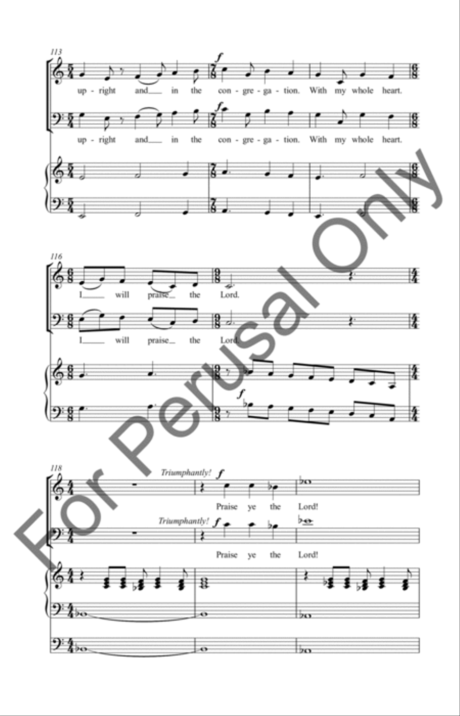 Psalm 111 4-Part scores gallery preview page 18