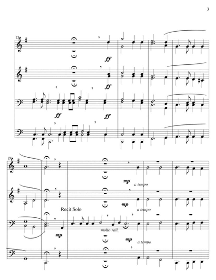 Psalm 22-Mendelssohn-Low Brass octet Brass Ensemble scores gallery preview page 3