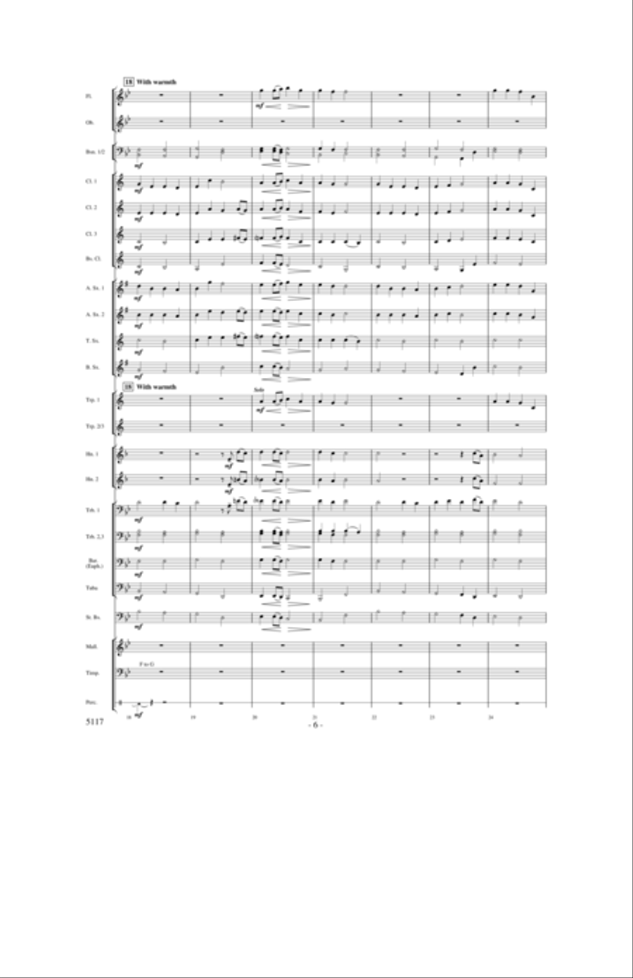 Hymn for a Child Concert Band scores gallery preview page 5