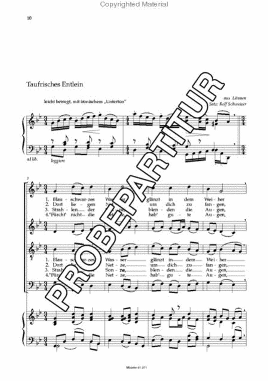 Funf baltische Volkslieder 4-Part scores gallery preview page 11
