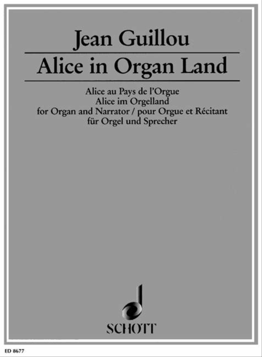 Alice in Organ Land Op. 53 Organ scores gallery preview page 1