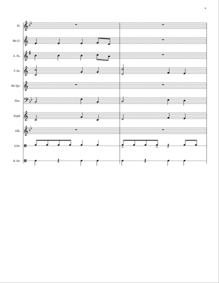Where Dorian Ends Up Where Dorian Ends Up Concert Band scores gallery preview page 4