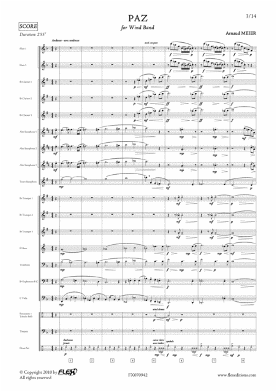 Paz Paz Concert Band scores gallery preview page 3