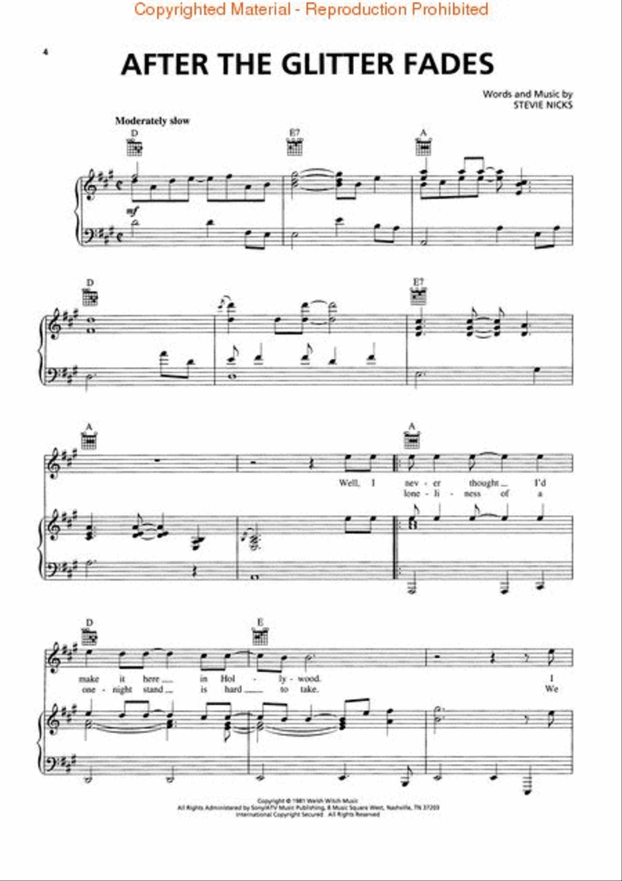 Stevie Nicks – Greatest Hits Piano, Vocal, Guitar scores gallery preview page 2