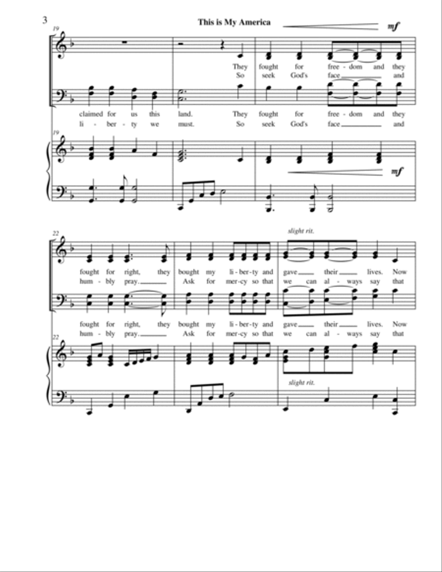 This is My America This is My America 4-Part scores gallery preview page 3