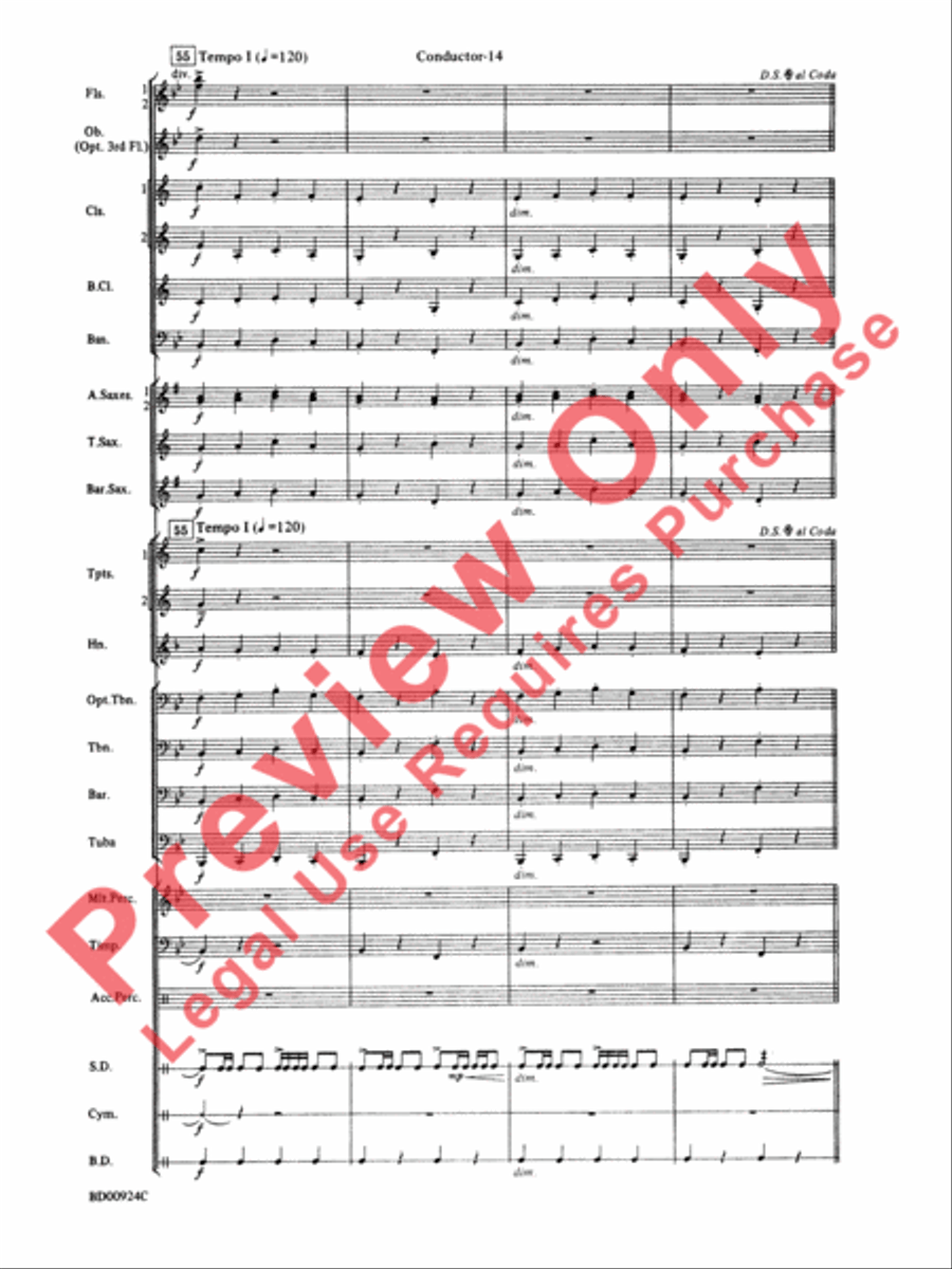 Affirmation Overture Concert Band scores gallery preview page 16