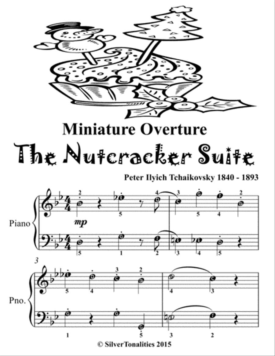 Miniature Overture Nutcracker Suite Easy Piano Sheet Music 2nd Edition Easy Piano scores gallery preview page 2