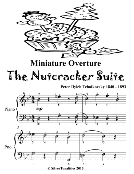 Miniature Overture Nutcracker Suite Easy Piano Sheet Music 2nd Edition