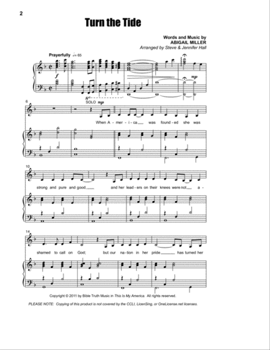Turn The Tide 4-Part scores gallery preview page 1