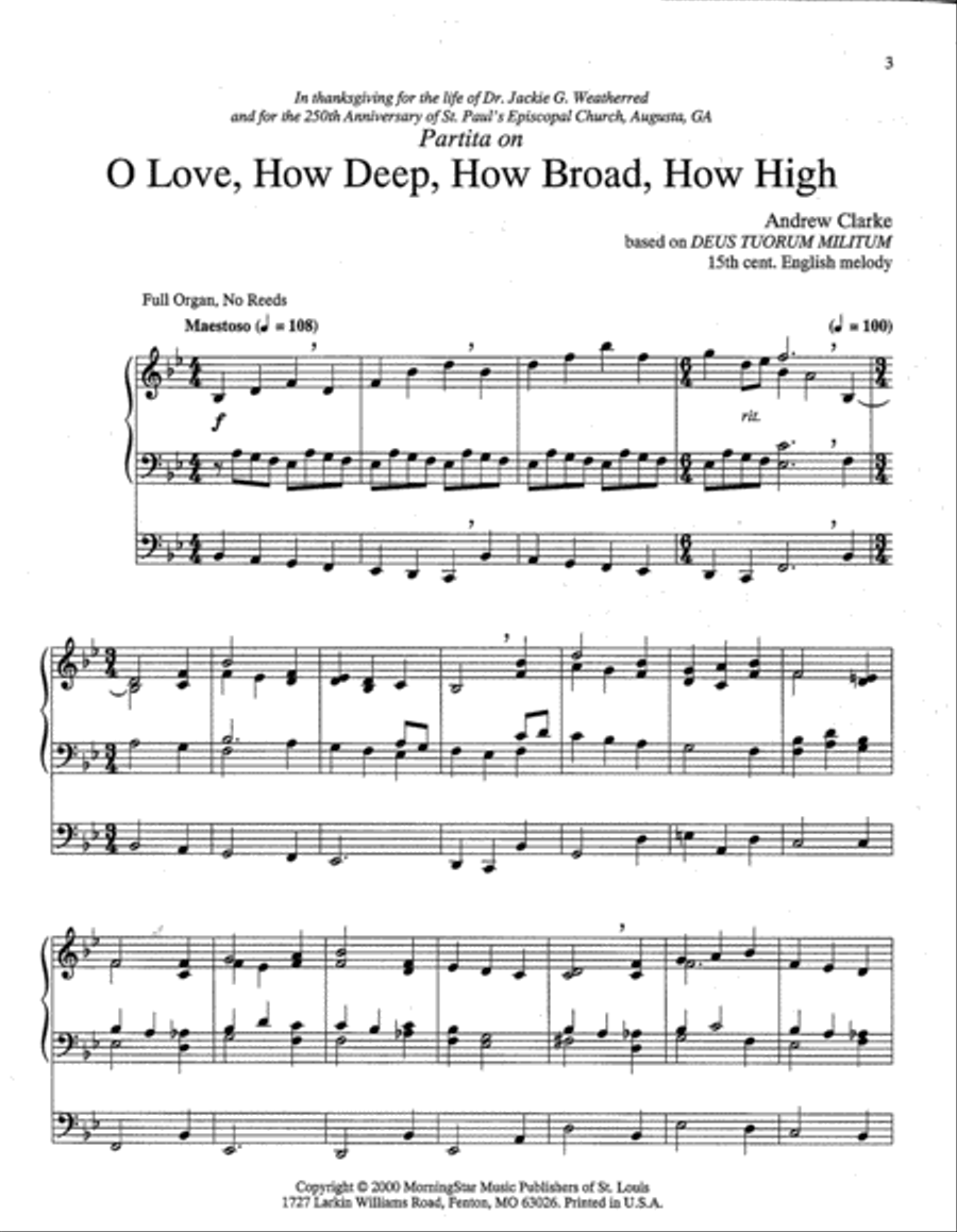 Three English Hymn Tunes for Organ image number null