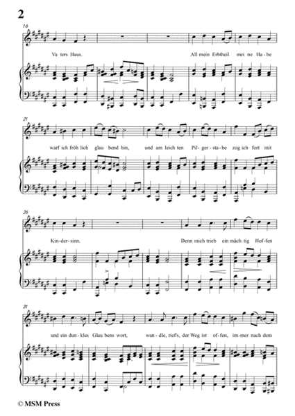 Schubert-Der Pilgrim(Der Pilgrim),Op.37 No.1,in F sharp Major,for Voice&Piano image number null