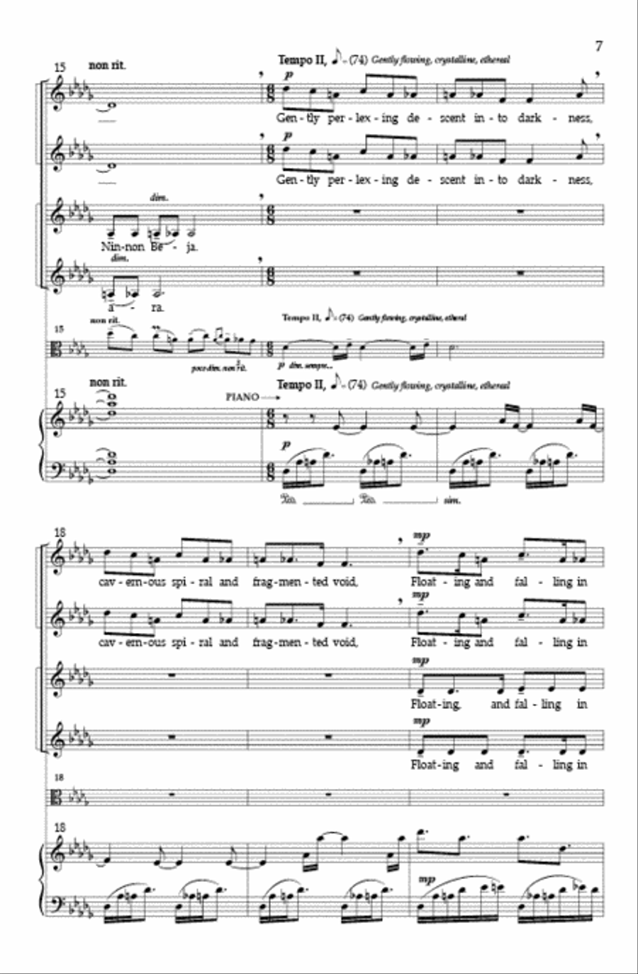 Reflections from Yad Vashem (Vocal Score) SSAA scores gallery preview page 6