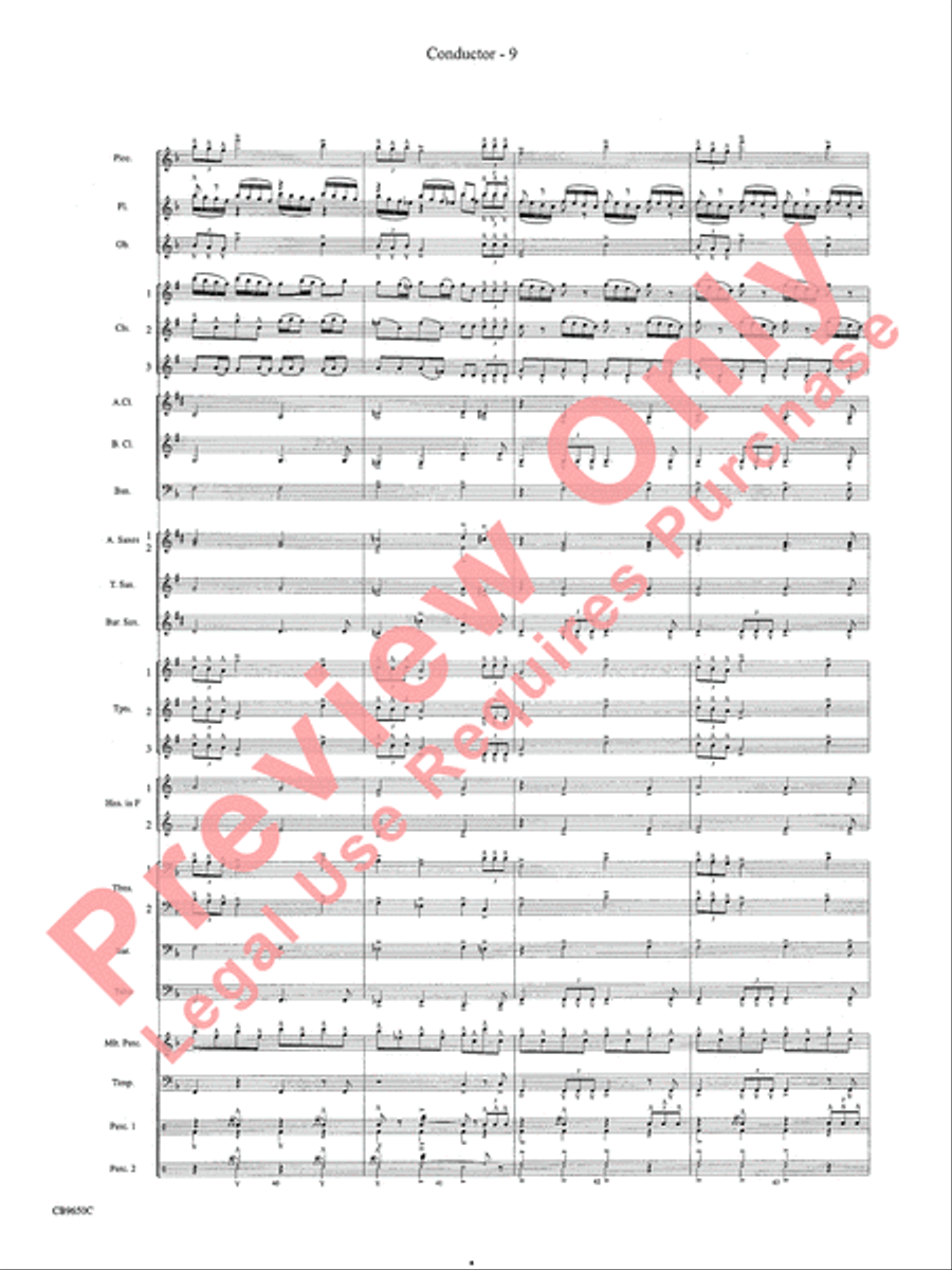 Star Wars Main Theme Concert Band scores gallery preview page 12