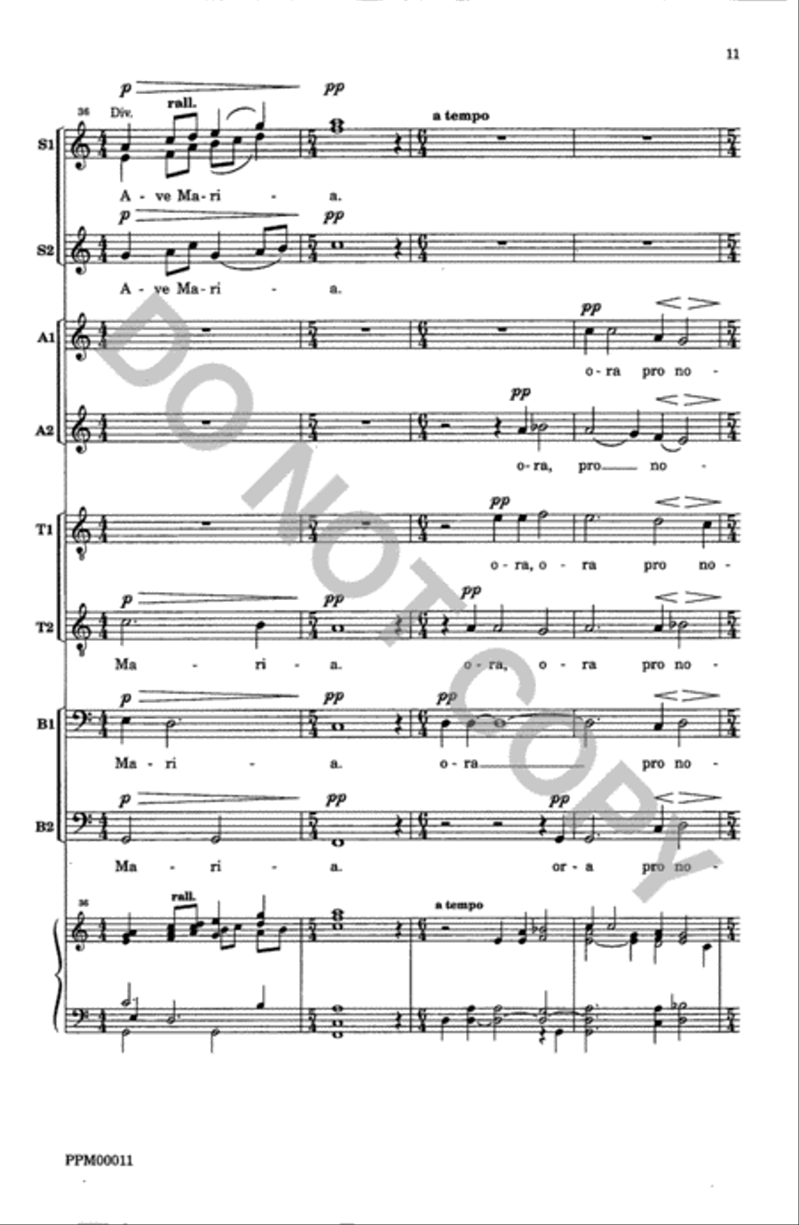 Ave Maria Op. 261 SSAATTBB scores gallery preview page 12