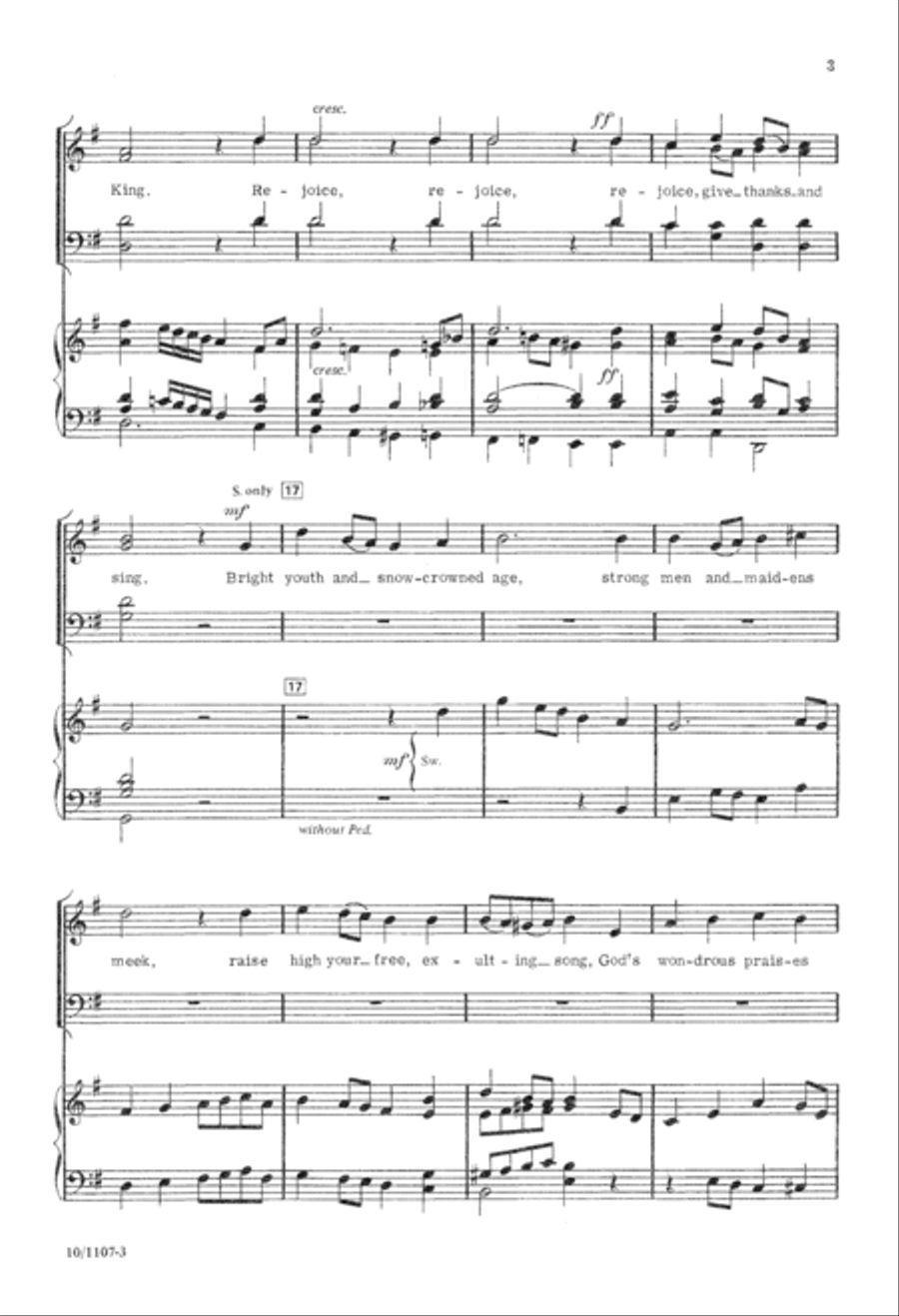 Rejoice, Ye Pure in Heart 4-Part scores gallery preview page 3