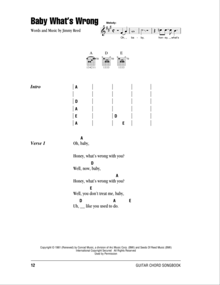 Baby What's Wrong Acoustic Guitar scores gallery preview page 1