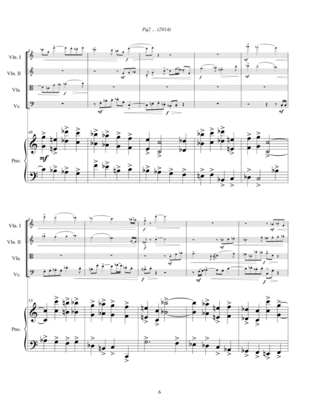 Pq2 ... (2014) for piano and string quartet, piano part