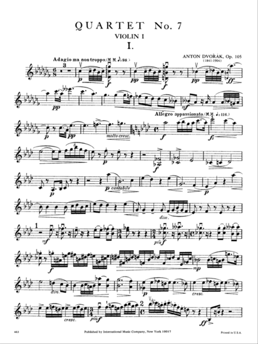 Quartet No. 14 In A Flat Major, Opus 105