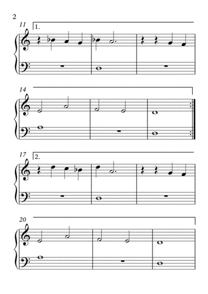 Bella Ciao - Easy Piano Solo in EASY TO READ FORMAT image number null