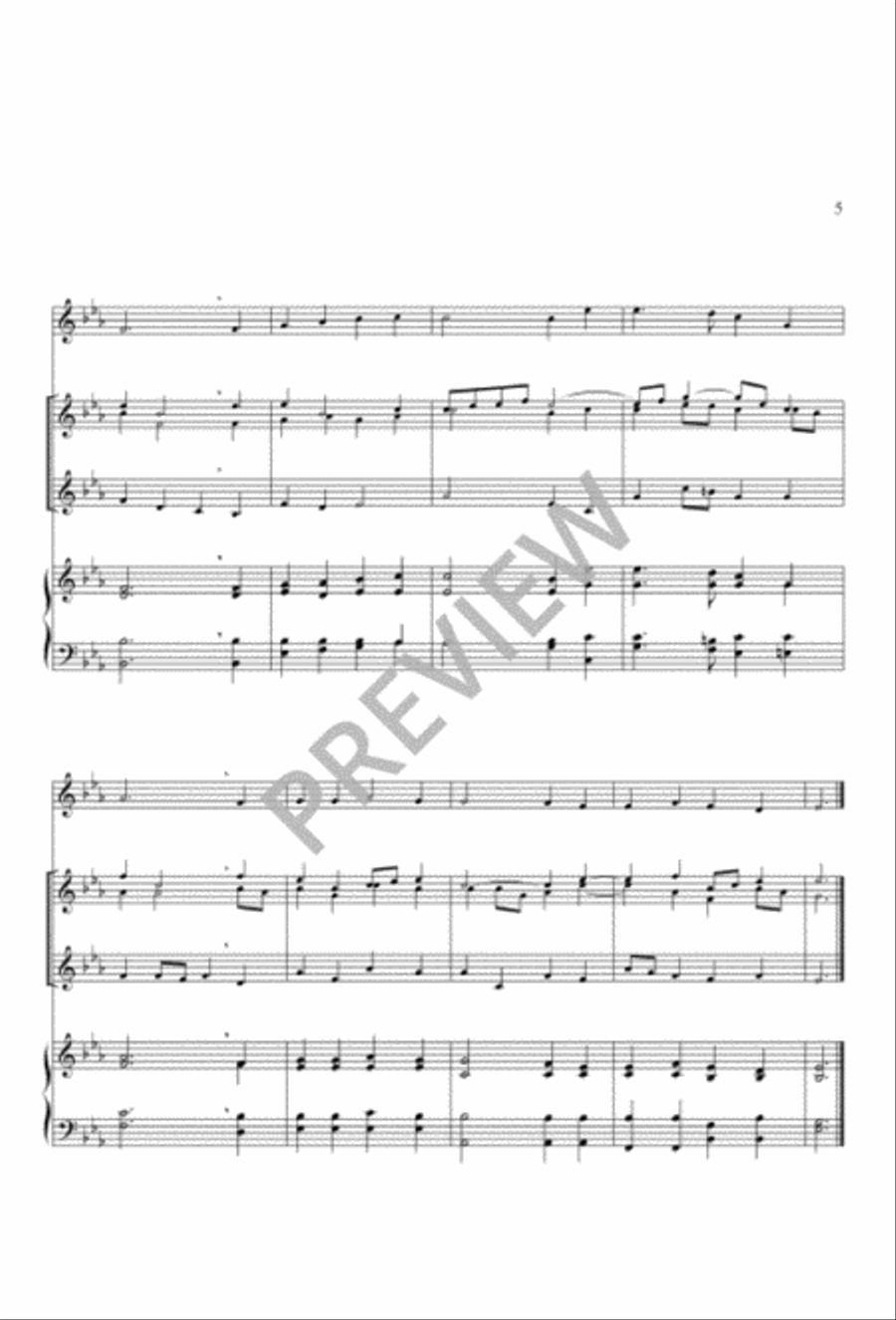 Twelve Hymn Settings for Three Trumpets and Organ Trumpet Trio scores gallery preview page 3
