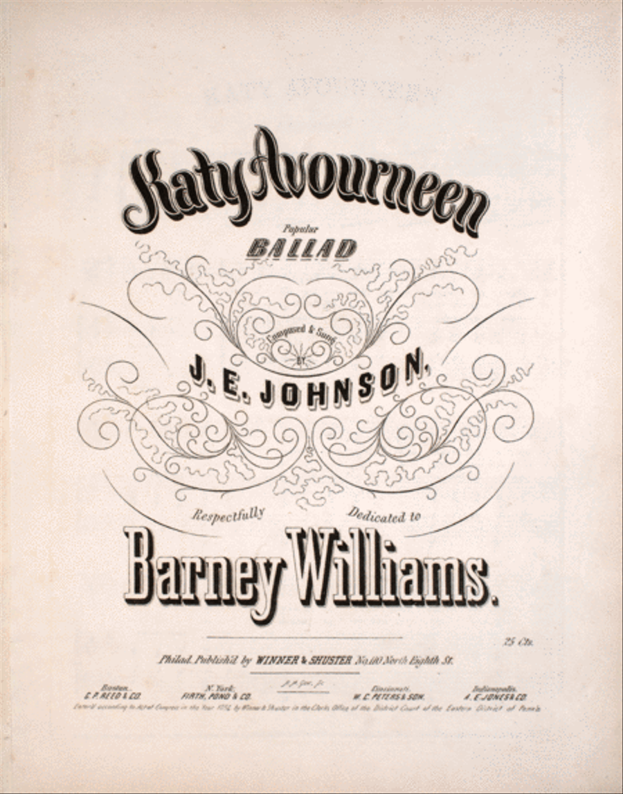 Katy Avourneen. Popular Ballad Voice scores gallery preview page 1