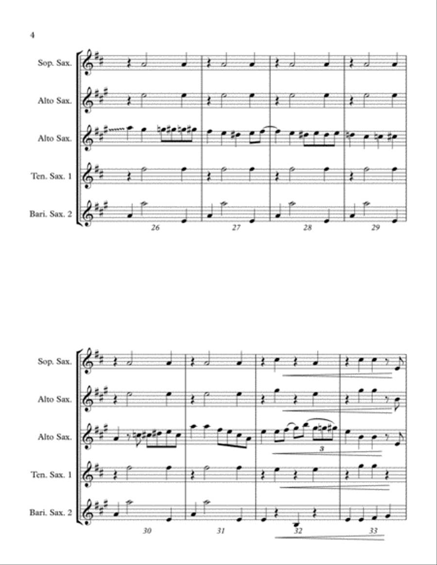 Yakety Sax Woodwind Quartet scores gallery preview page 5