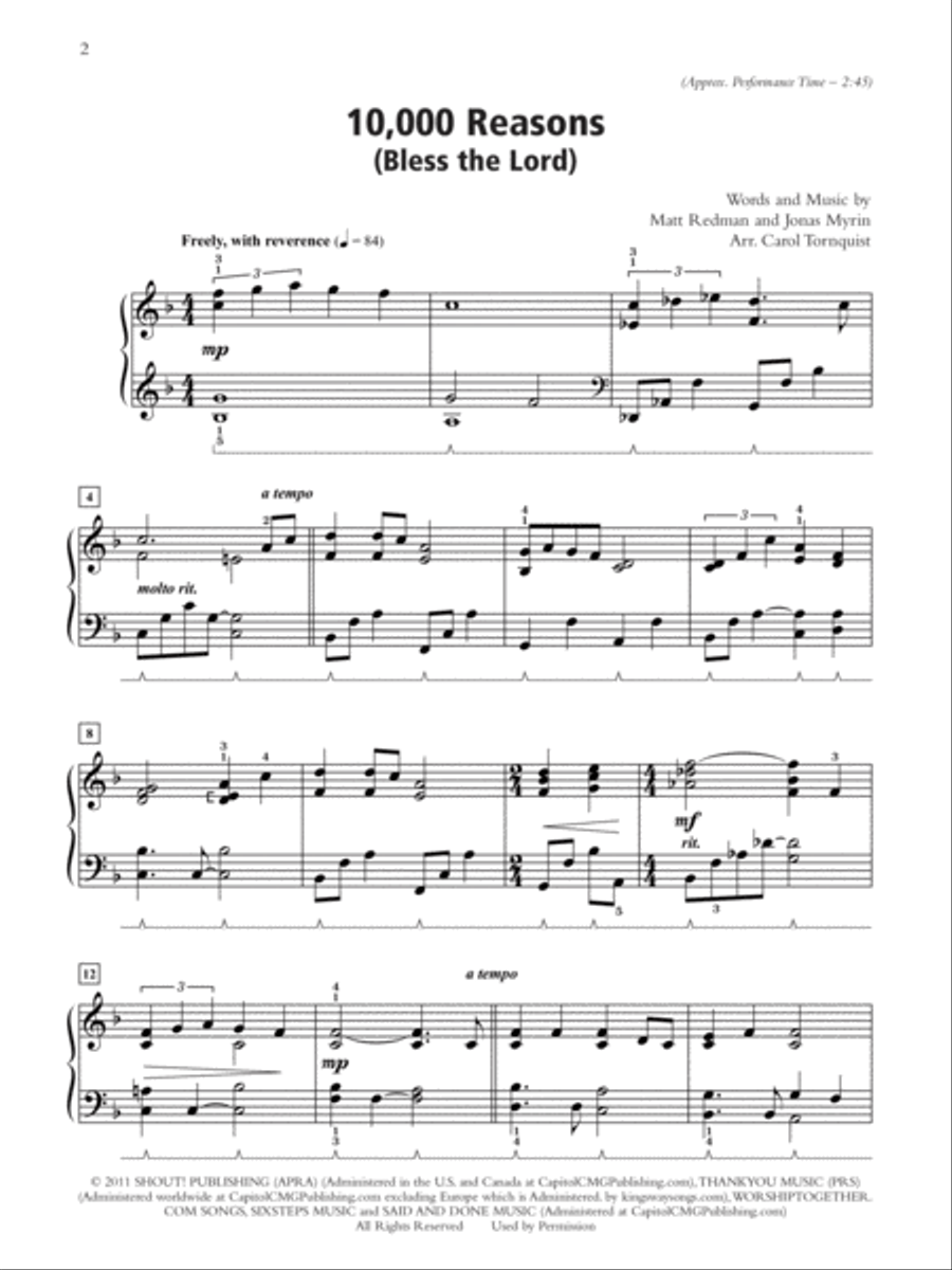 Current and Classic Praise Piano Solo scores gallery preview page 3