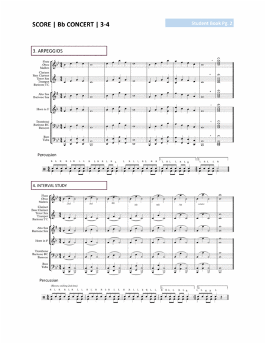 Daily Exercises for Band Concert Band scores gallery preview page 4