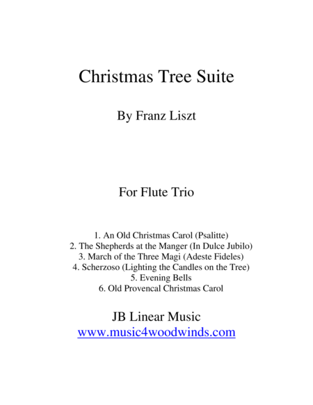 Franz Liszt "Christmas Tree Suite" for Flute Trio image number null