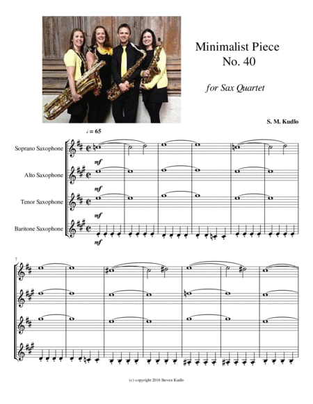 Minimalist Piece No. 40 for Sax Quartet image number null