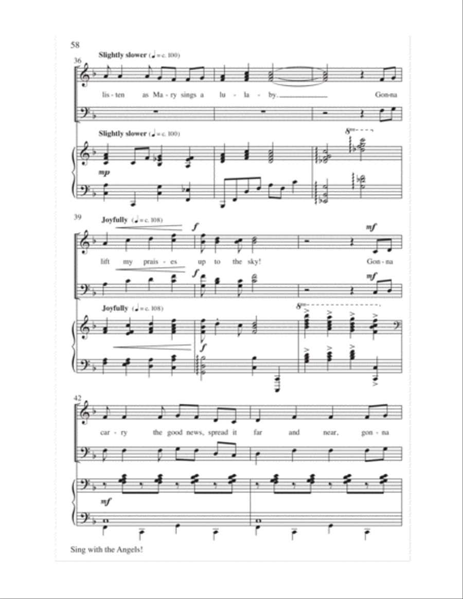 Sing with the Angels!- Score 4-Part scores gallery preview page 61