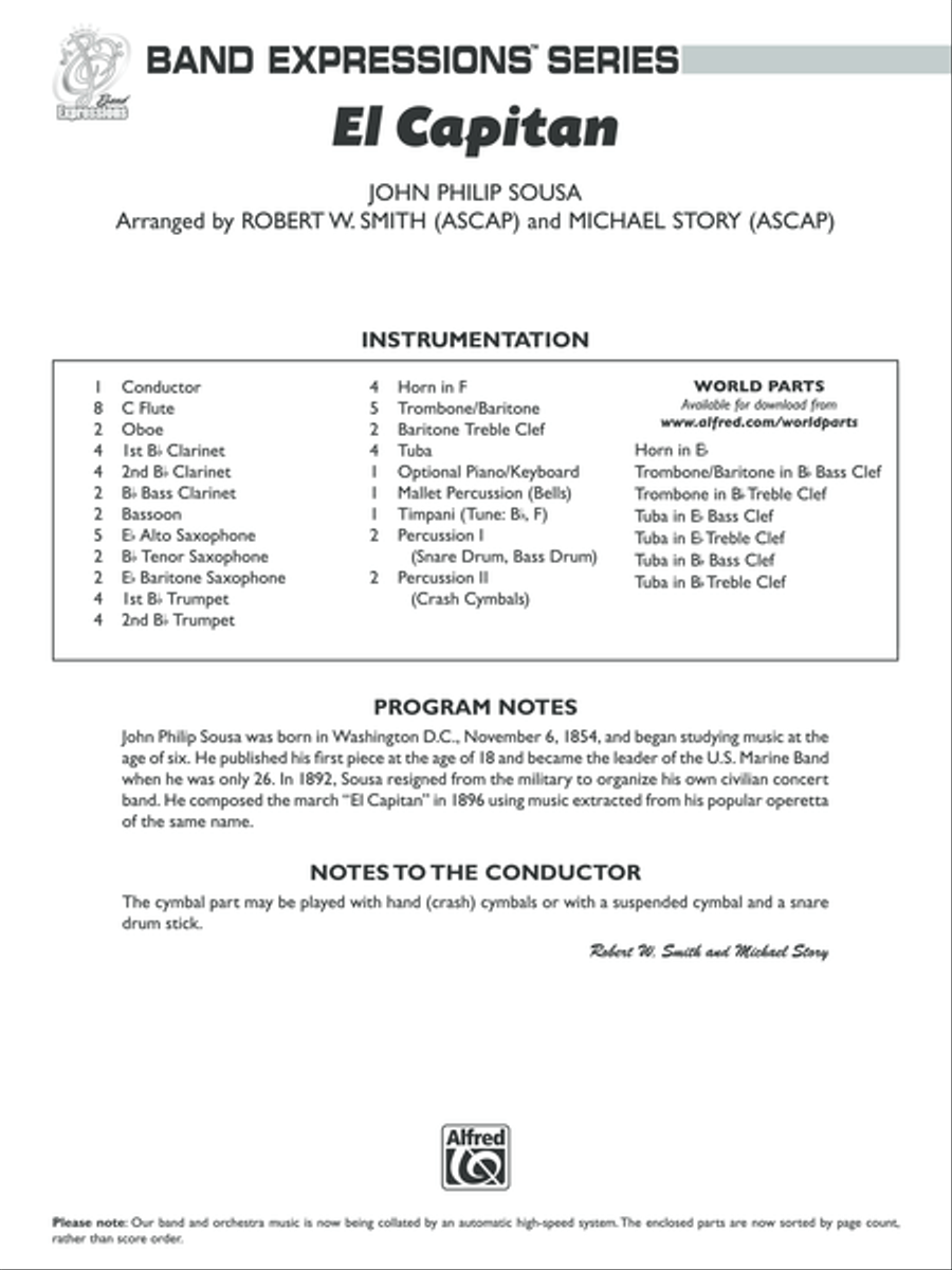 El Capitan El Capitan Concert Band Methods scores gallery preview page 2