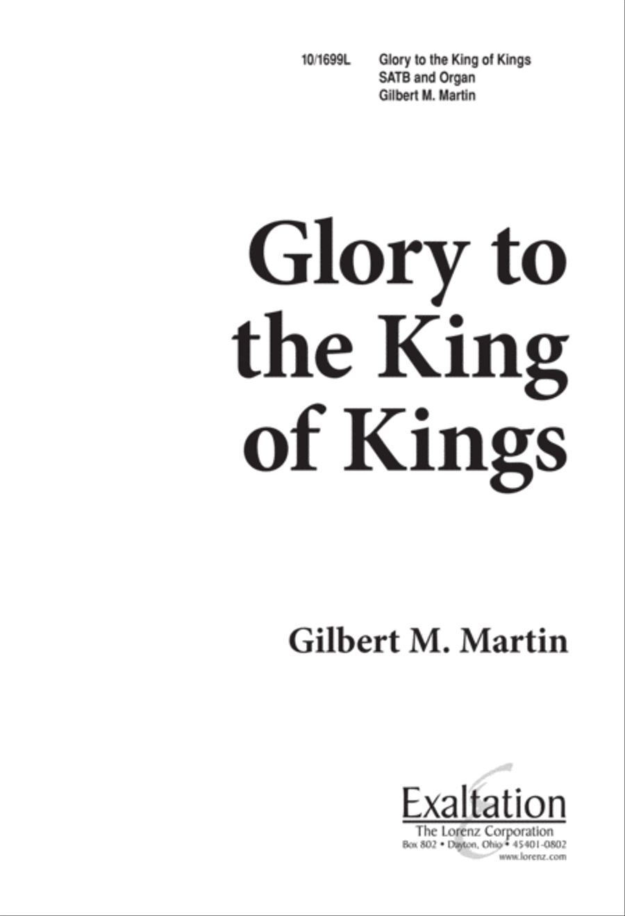 Glory to the King of Kings 4-Part scores gallery preview page 1