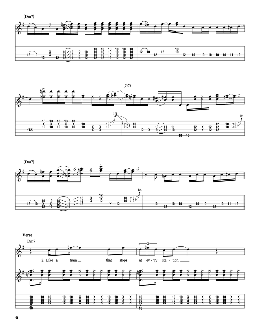 Couldn't Stand The Weather Acoustic Guitar scores gallery preview page 6