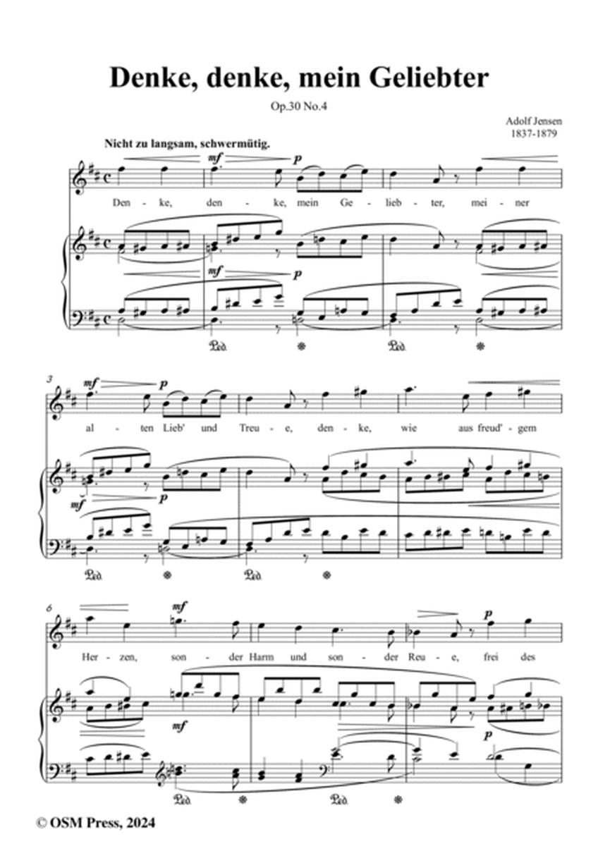 A. Jensen-Denke,denke,mein Geliebter,Op.30 No.4,in D Major