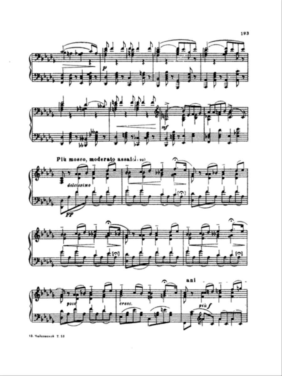 Tchaikovsky: Eighteen Piano Pieces, Op. 72; Aveu Passionne; Valse, Op. 40, No. 9, 1st Version Piano Solo scores gallery preview page 2