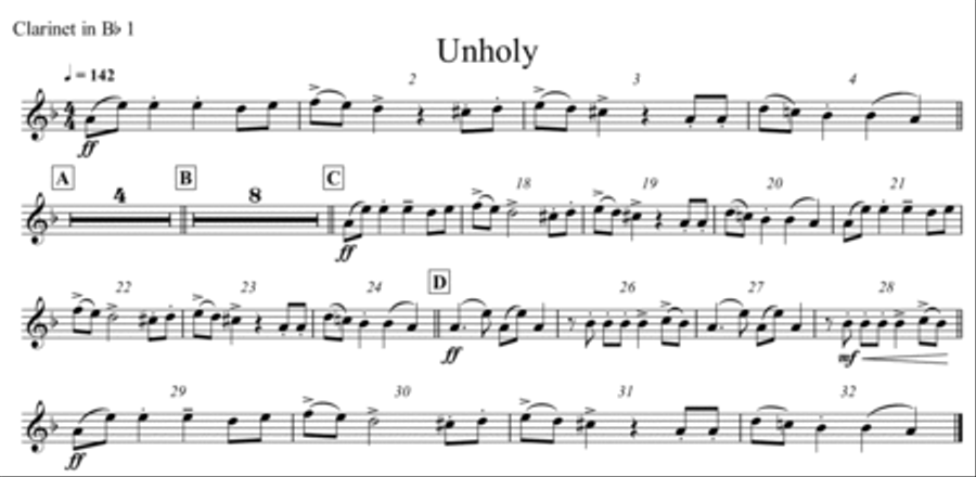 Unholy Marching Band scores gallery preview page 4