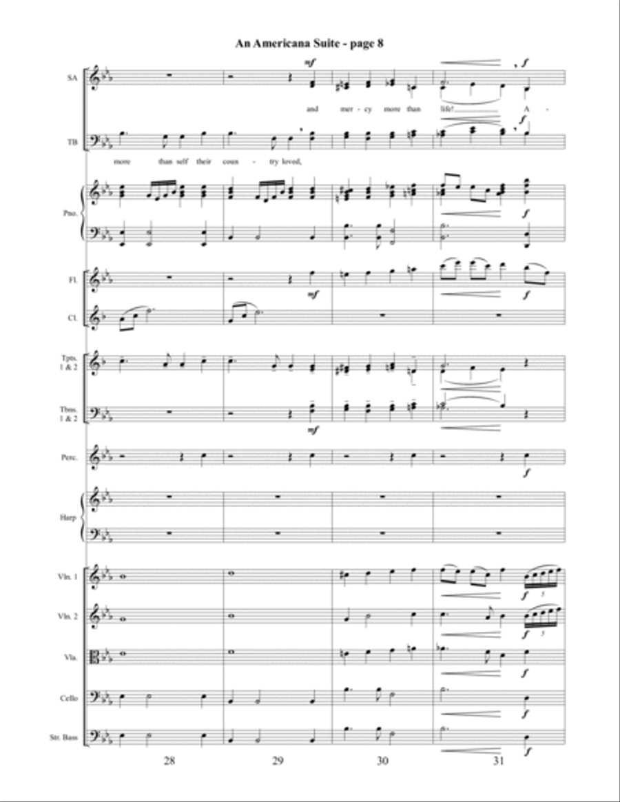 An Americana Suite 4-Part scores gallery preview page 9