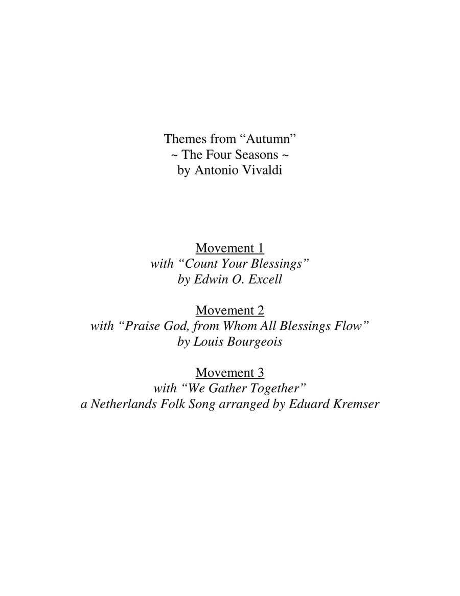 AUTUMN - The Four Seasons Hymn Medleys Collection (3 Piano Solos) Piano Solo scores gallery preview page 4