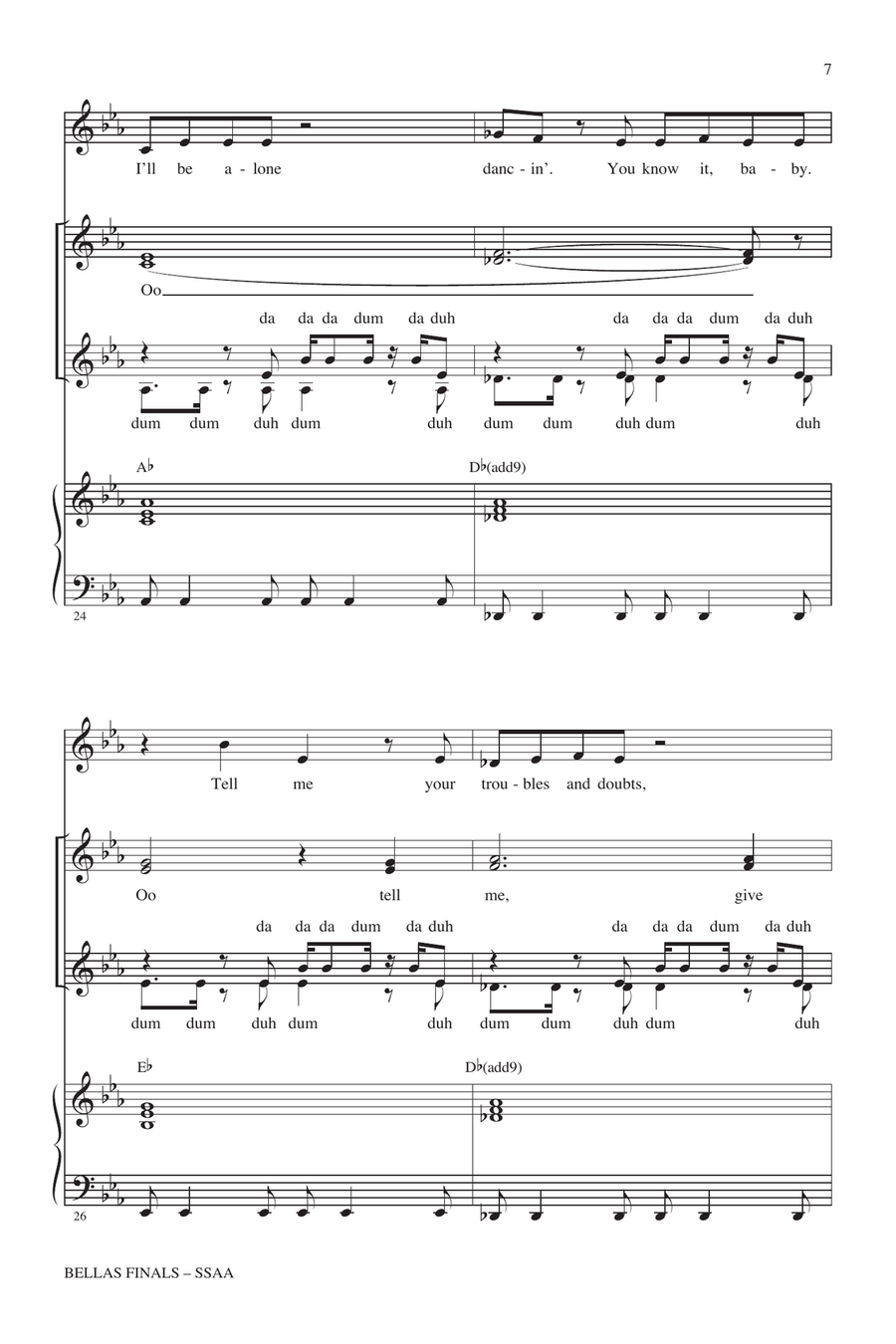 Bellas Finals (Choral Highlights from Pitch Perfect)(arr. Mark Brymer) SSA scores gallery preview page 6