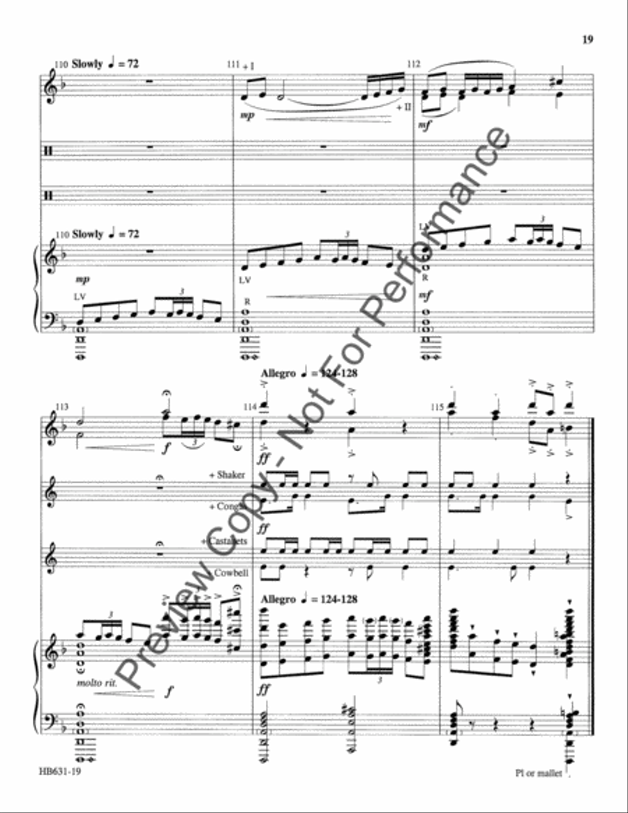 Serenata de Campanas - full score Handbell Choir scores gallery preview page 20