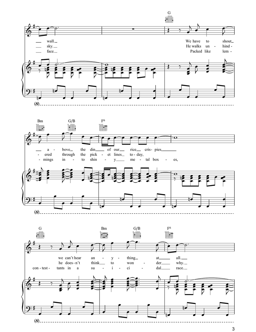 Synchronicity II Piano, Vocal, Guitar scores gallery preview page 3